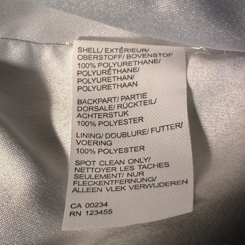 Pure Navy Jacket XL Vegan Faux Leather gray moto biker bomber neutral minimalist - Picture 6 of 6